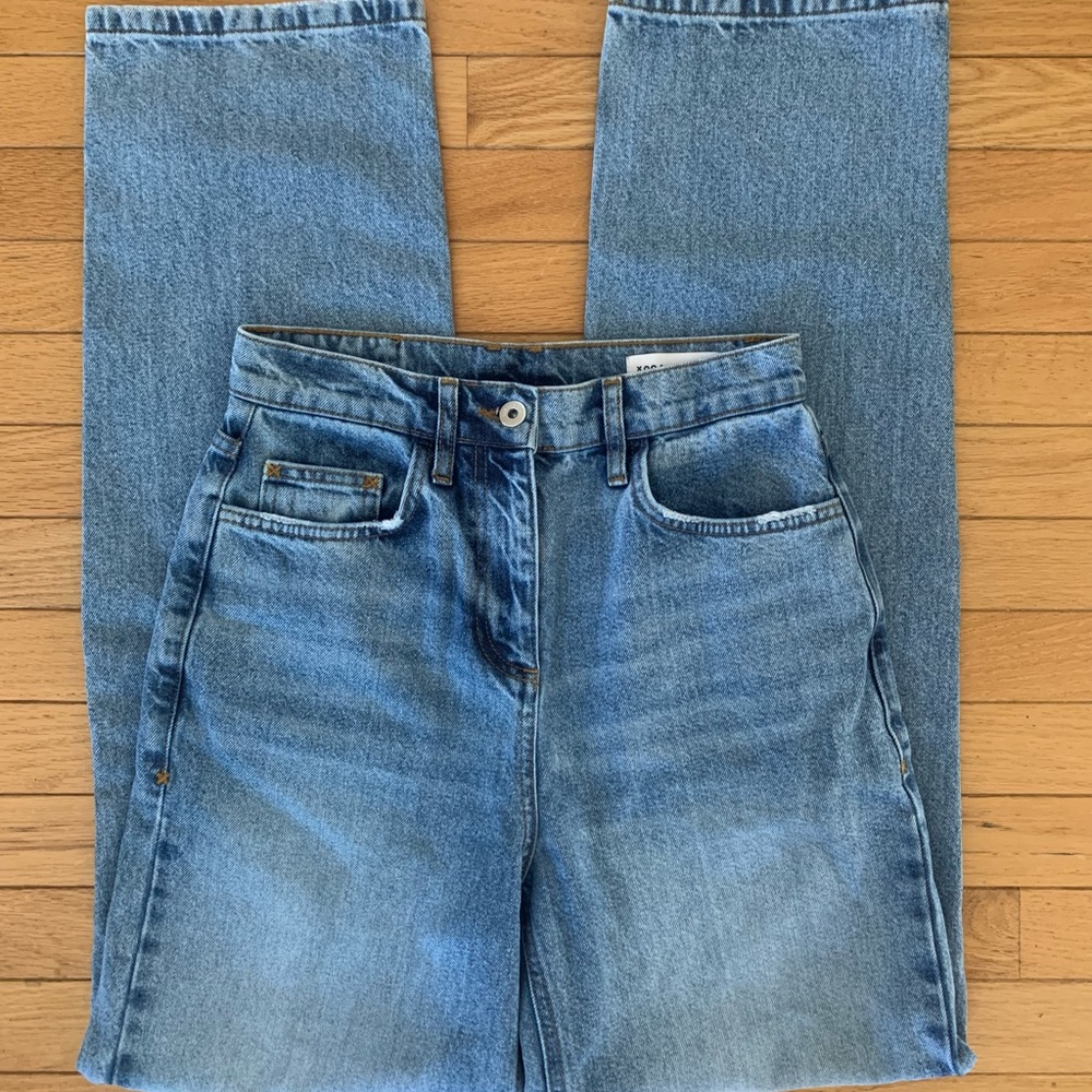 COLLUSION dad jeans in heavy vintage wash W26 L34